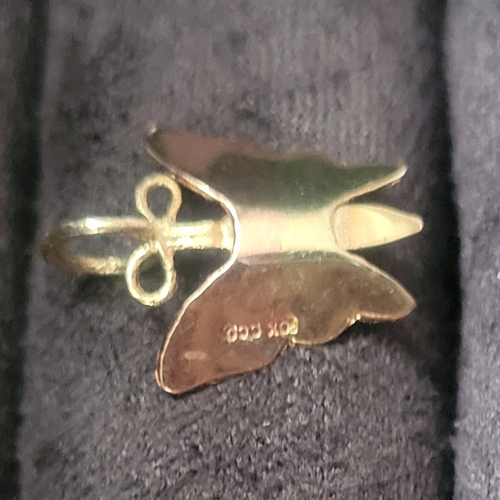 Black Hills 10k Gold Butterfly Pendant - Picture 2 of 2